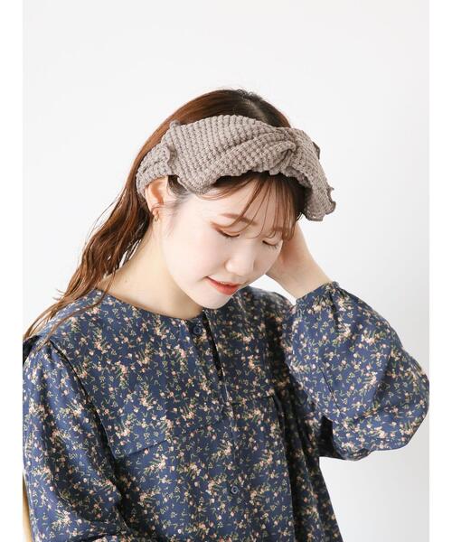 ehka sopo（エヘカソポ）の「リボンヘアターバン（その他ヘアアクセサリー・レディース・グレー/ブルー/キナリ・F）」の5枚目の写真
