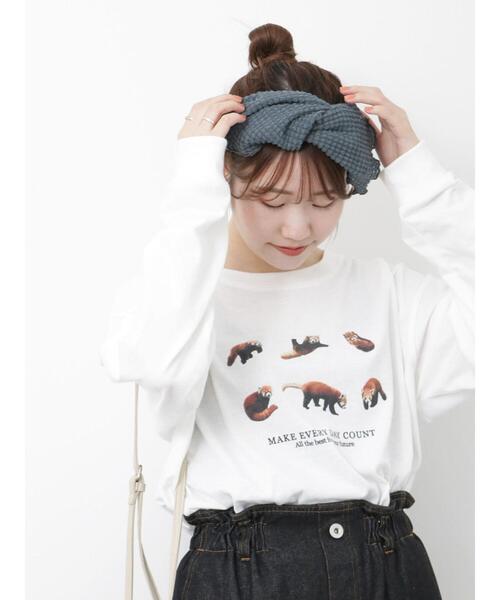 ehka sopo（エヘカソポ）の「リボンヘアターバン（その他ヘアアクセサリー・レディース・グレー/ブルー/キナリ・F）」の19枚目の写真