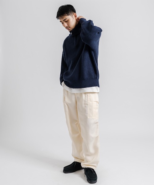 Ressaca（レサーカ）の「ワイドテーパード ミリタリー2Wayイージーカーゴパンツ 裾ドローコード（カーゴパンツ・メンズ・オリーブ/オフホワイト/ブラック・M/L/LL）」の7枚目の写真