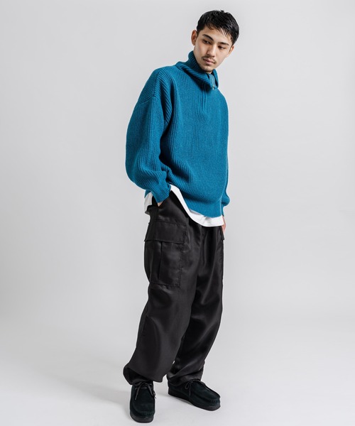 Ressaca（レサーカ）の「ワイドテーパード ミリタリー2Wayイージーカーゴパンツ 裾ドローコード（カーゴパンツ・メンズ・オリーブ/オフホワイト/ブラック・M/L/LL）」の14枚目の写真