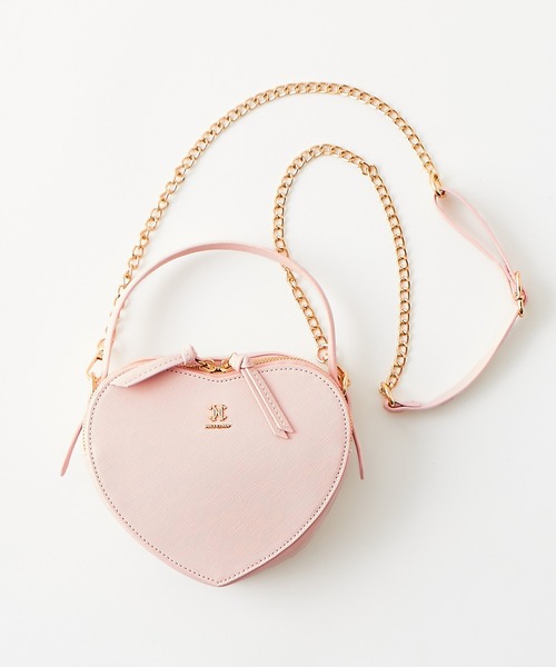 one after another NICE CLAUP(ワンアフターアナザーナイスクラップ)の「NCエンブレムハートショルダーバッグ(ショルダーバッグ・レディース・アイボリー/ピンク/ブラック・FREE)」の1枚目の写真