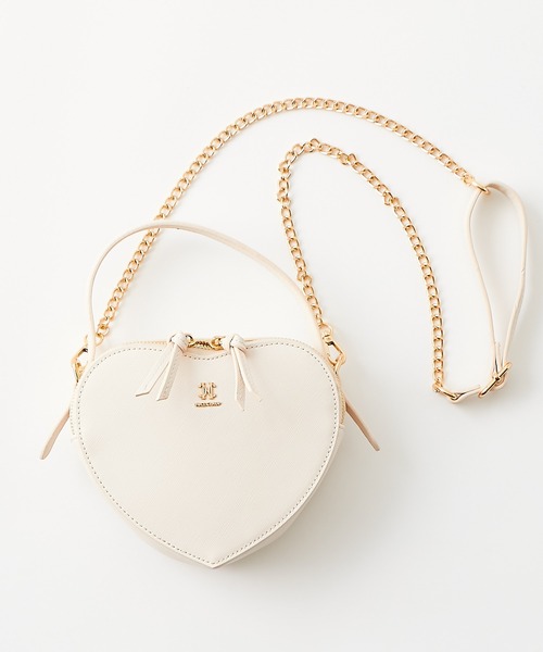 one after another NICE CLAUP(ワンアフターアナザーナイスクラップ)の「NCエンブレムハートショルダーバッグ(ショルダーバッグ・レディース・アイボリー/ピンク/ブラック・FREE)」の2枚目の写真