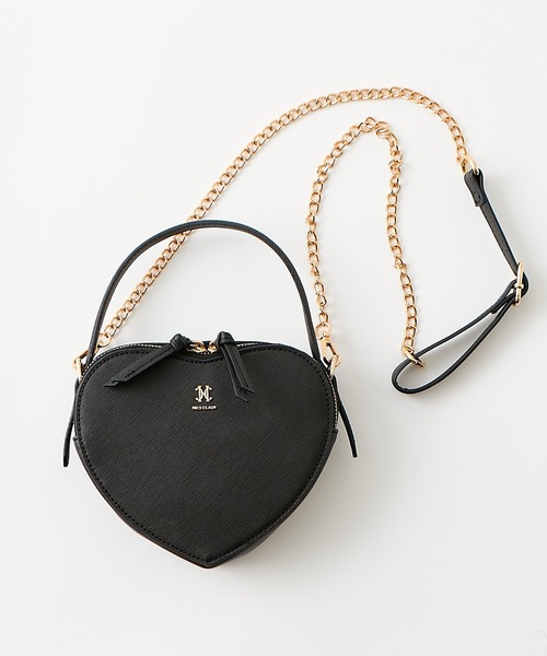 one after another NICE CLAUP(ワンアフターアナザーナイスクラップ)の「NCエンブレムハートショルダーバッグ(ショルダーバッグ・レディース・アイボリー/ピンク/ブラック・FREE)」の3枚目の写真