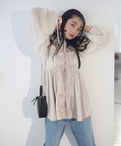 one after another NICE CLAUP(ワンアフターアナザーナイスクラップ)の「NCエンブレムハートショルダーバッグ(ショルダーバッグ・レディース・アイボリー/ピンク/ブラック・FREE)」の12枚目の写真