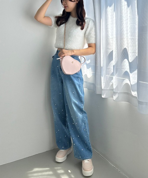 one after another NICE CLAUP(ワンアフターアナザーナイスクラップ)の「NCエンブレムハートショルダーバッグ(ショルダーバッグ・レディース・アイボリー/ピンク/ブラック・FREE)」の18枚目の写真