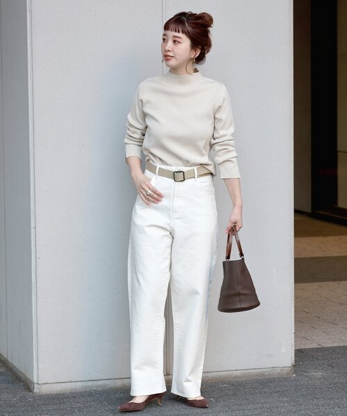 B.C STOCK（ベーセーストック）の「ソウバリ長袖ハイゲージニット（ニット/セーター・レディース・ブラック/グリーン/アイボリー/ネイビー・FREE）」の5枚目の写真