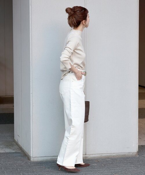 B.C STOCK（ベーセーストック）の「ソウバリ長袖ハイゲージニット（ニット/セーター・レディース・ブラック/グリーン/アイボリー/ネイビー・FREE）」の8枚目の写真