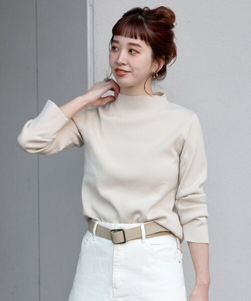 B.C STOCK（ベーセーストック）の「ソウバリ長袖ハイゲージニット（ニット/セーター・レディース・ブラック/グリーン/アイボリー/ネイビー・FREE）」の10枚目の写真