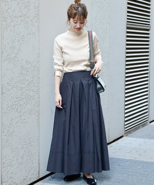 B.C STOCK（ベーセーストック）の「ソウバリ長袖ハイゲージニット（ニット/セーター・レディース・ブラック/グリーン/アイボリー/ネイビー・FREE）」の14枚目の写真