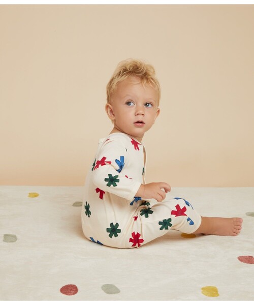 PETIT BATEAU（プチバトー）の「プリント足なしロンパース（ロンパース・キッズ・ホワイト系その他・12MONTH/6MONTH/3MONTH）」の2枚目の写真