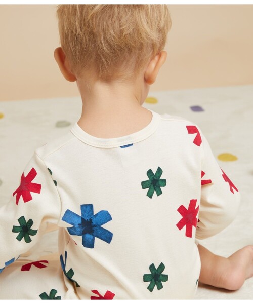 PETIT BATEAU（プチバトー）の「プリント足なしロンパース（ロンパース・キッズ・ホワイト系その他・12MONTH/6MONTH/3MONTH）」の3枚目の写真