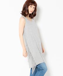 Another Edition | サイドフリンジタンクチュニック/AEBC SIDEフリンジTANK TUNIC(チュニック)