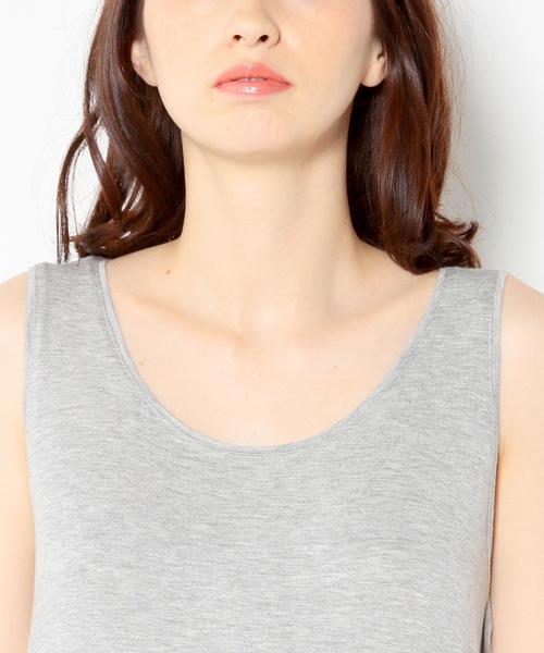 Another Edition（アナザーエディション）の「サイドフリンジタンクチュニック/AEBC SIDEフリンジTANK TUNIC（チュニック・レディース・ブラック/ライトグレー・フリー）」の7枚目の写真