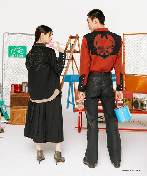 Splatoon（スプラトゥーン）の「イカスタンシャツ（シャツ/ブラウス・メンズ・ブラック/ブラウン・unisex M/unisex L）」の3枚目の写真