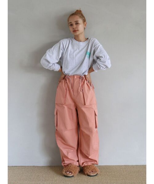 Russell Athletic（ラッセルアスレティック）の「RUSSELL別注 ロゴロングスリーブTee（Tシャツ/カットソー・レディース・ボルドー/ライトグレー/オフホワイト・FREE）」の22枚目の写真