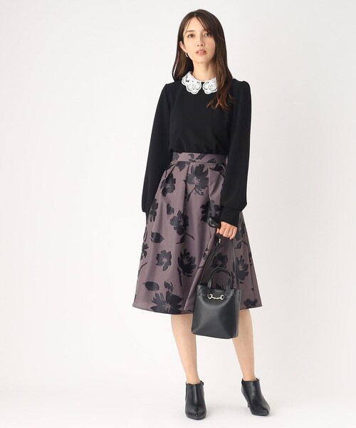 INDEX - INDEX  総レース  トップス  新品  タグ付き index（インデックス）の「◇取り外し2way レース衿トップス