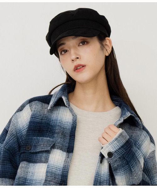 ANAP（アナップ）の「フェイクスエードキャスケット（キャスケット・レディース・ブラック/モカ・FREE）」の8枚目の写真