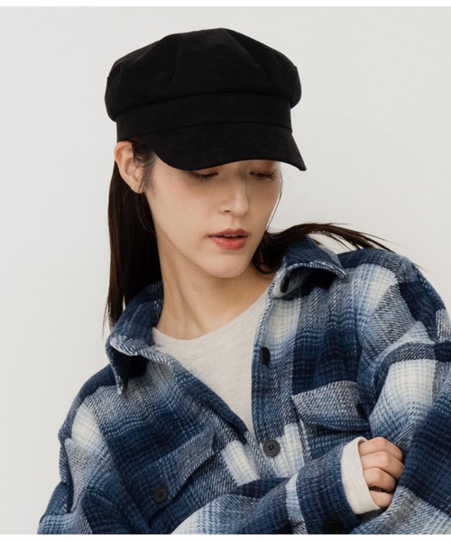 ANAP（アナップ）の「フェイクスエードキャスケット（キャスケット・レディース・ブラック/モカ・FREE）」の9枚目の写真