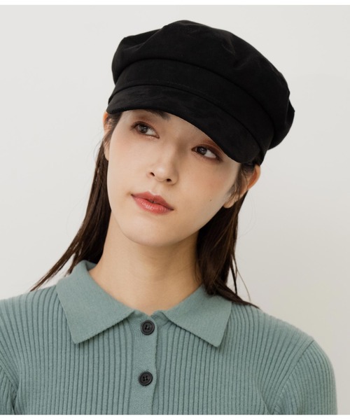 ANAP（アナップ）の「フェイクスエードキャスケット（キャスケット・レディース・ブラック/モカ・FREE）」の12枚目の写真
