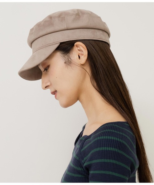 ANAP（アナップ）の「フェイクスエードキャスケット（キャスケット・レディース・ブラック/モカ・FREE）」の14枚目の写真