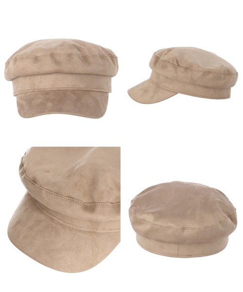 ANAP（アナップ）の「フェイクスエードキャスケット（キャスケット・レディース・ブラック/モカ・FREE）」の6枚目の写真