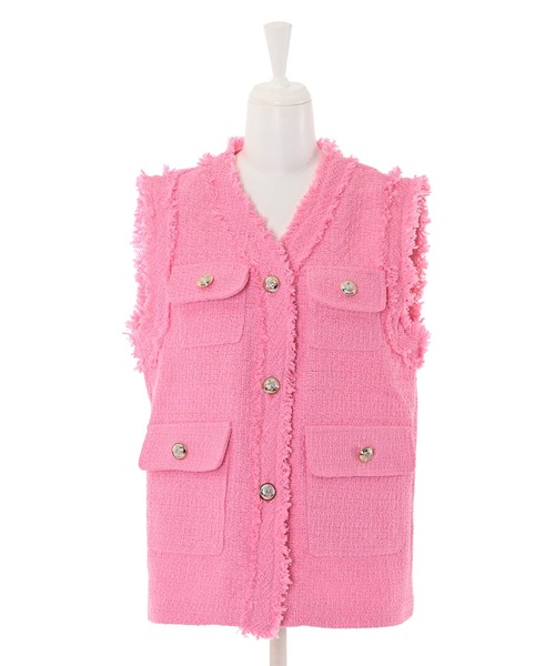 Narcissus（ナルシス）の「【WEBSTORE 限定商品】ツイードベスト（ベスト・レディース・ピンク/グリーン・FREE）」の10枚目の写真