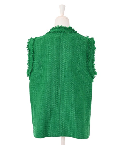 Narcissus（ナルシス）の「【WEBSTORE 限定商品】ツイードベスト（ベスト・レディース・ピンク/グリーン・FREE）」の9枚目の写真