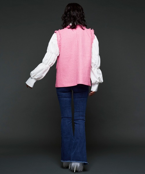 Narcissus（ナルシス）の「【WEBSTORE 限定商品】ツイードベスト（ベスト・レディース・ピンク/グリーン・FREE）」の6枚目の写真