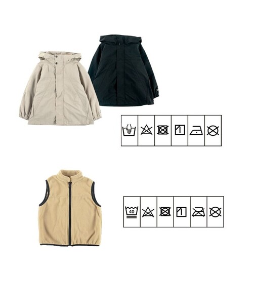 BRANSHES（ブランシェス）の「【男女兼用】3WAYマウンテンパーカー（パーカー・キッズ・ベージュ/ブラック・150/140/130/100/110/120）」の15枚目の写真