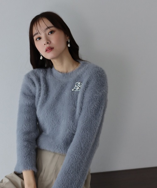 BLUEEAST（ブルーイースト）の「パール付きニュアンスブローチ（ブローチ/コサージュ・レディース・ゴールド/シルバー・FREE）」の3枚目の写真