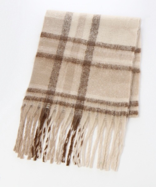 FOREVER 21(フォーエバー トゥエンティーワン)の「チェック柄マフラー(マフラー・レディース・ベージュ・FREE)」の1枚目の写真