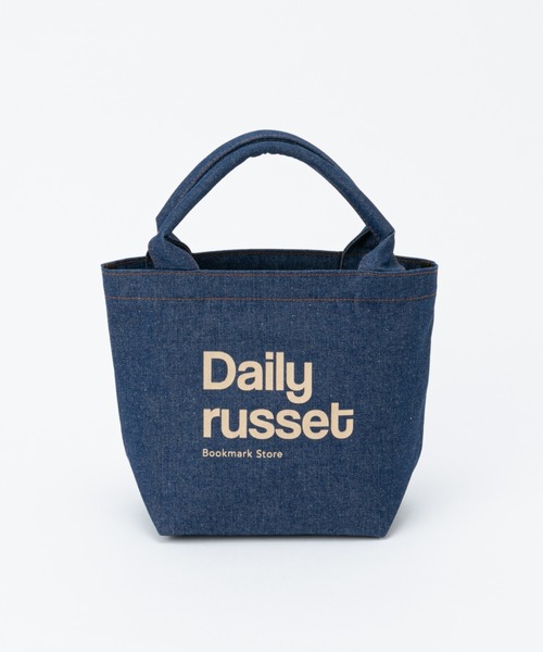 Daily russet（デイリー ラシット）の「デニムパイプハンドルトートバッグ（S）（トートバッグ・レディース・ベージュ/ピンク/ホワイト/グレー・FREE）」の3枚目の写真