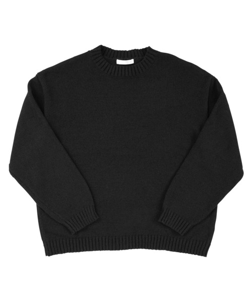 jiggys shop(ジギーズショップ)の「モヘアライクボリューム袖 オーバーサイズクルーネックニット(ニット/セーター・メンズ・ブルー/カーキ/ネイビー/ブラック・MEDIUM/LARGE)」の5枚目の写真