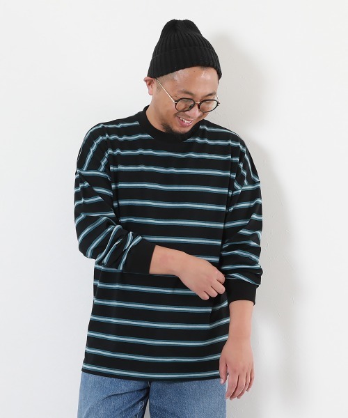 devirock（デビロック）の「綿100% お洗濯してもよれにくい ビッグシルエット 袖リブ 大人 ボーダー 長袖Tシャツ（Tシャツ/カットソー・レディース・その他2/その他6/その他3/その他5/その他4/その他1/その他7/その他9/その他8/その他10/その他11/その他12/その他13/その他14/その他15/その他16/その他17/その他18/その他19・LL/M/L）」の8枚目の写真