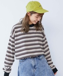 devirock（デビロック）の「綿100% お洗濯してもよれにくい ビッグシルエット 袖リブ 大人 ボーダー 長袖Tシャツ（Tシャツ/カットソー）」