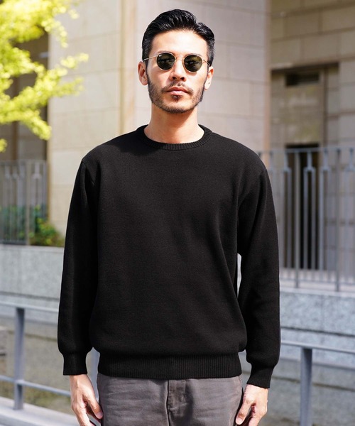 jiggys shop(ジギーズショップ)の「ミラノリブクルーネックニット セーター(ニット/セーター・メンズ・ブラック/ホワイト/杢グレー・MEDIUM/LARGE/X-LARGE)」の6枚目の写真
