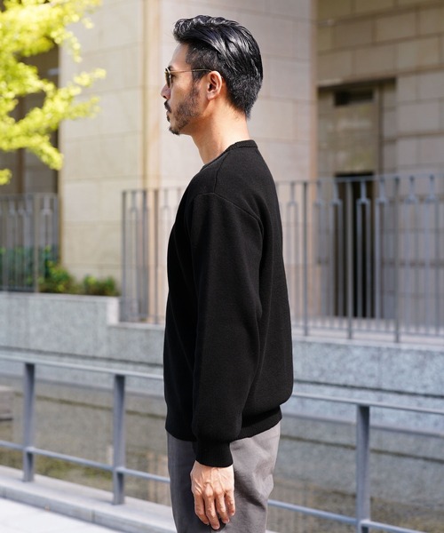 jiggys shop(ジギーズショップ)の「ミラノリブクルーネックニット セーター(ニット/セーター・メンズ・ブラック/ホワイト/杢グレー・MEDIUM/LARGE/X-LARGE)」の10枚目の写真