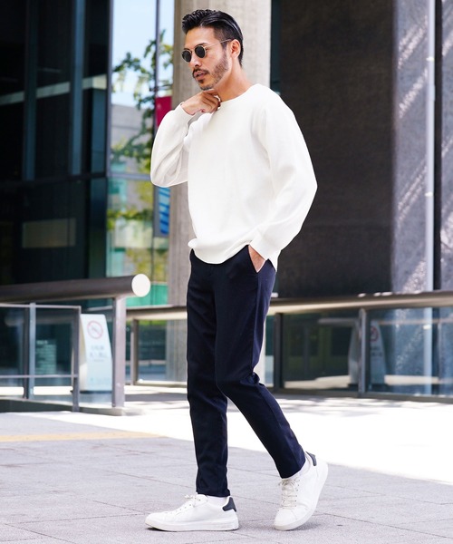jiggys shop(ジギーズショップ)の「ミラノリブクルーネックニット セーター(ニット/セーター・メンズ・ブラック/ホワイト/杢グレー・MEDIUM/LARGE/X-LARGE)」の5枚目の写真