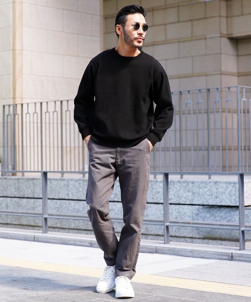 jiggys shop(ジギーズショップ)の「ミラノリブクルーネックニット セーター(ニット/セーター・メンズ・ブラック/ホワイト/杢グレー・MEDIUM/LARGE/X-LARGE)」の7枚目の写真