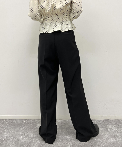 U by SPICK&SPAN(ユーバイスピックアンドスパン)の「ワイドスラックス(スラックス・レディース・アイボリー/ブラック・34/36/38)」の4枚目の写真