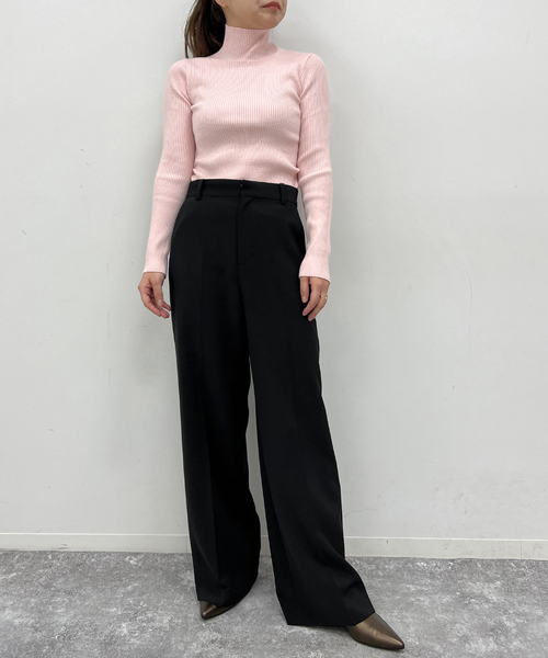 U by SPICK&SPAN(ユーバイスピックアンドスパン)の「ワイドスラックス(スラックス・レディース・アイボリー/ブラック・34/36/38)」の7枚目の写真