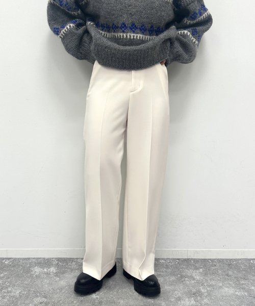 U by SPICK&SPAN(ユーバイスピックアンドスパン)の「ワイドスラックス(スラックス・レディース・アイボリー/ブラック・34/36/38)」の11枚目の写真