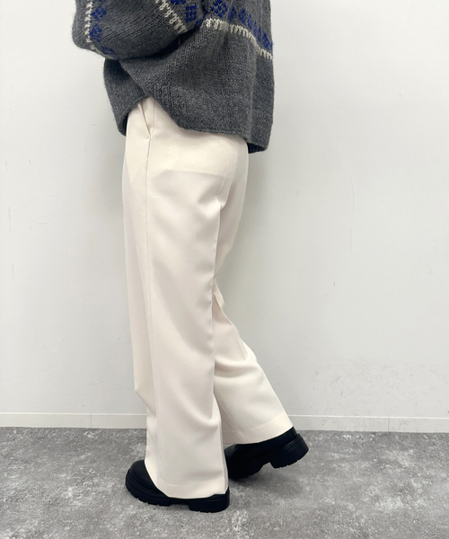 U by SPICK&SPAN(ユーバイスピックアンドスパン)の「ワイドスラックス(スラックス・レディース・アイボリー/ブラック・34/36/38)」の12枚目の写真