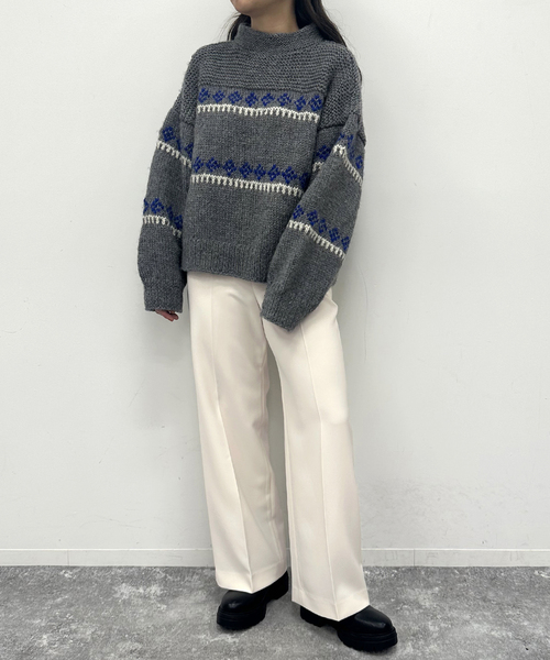 U by SPICK&SPAN(ユーバイスピックアンドスパン)の「ワイドスラックス(スラックス・レディース・アイボリー/ブラック・34/36/38)」の15枚目の写真