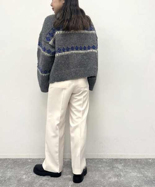 U by SPICK&SPAN(ユーバイスピックアンドスパン)の「ワイドスラックス(スラックス・レディース・アイボリー/ブラック・34/36/38)」の17枚目の写真