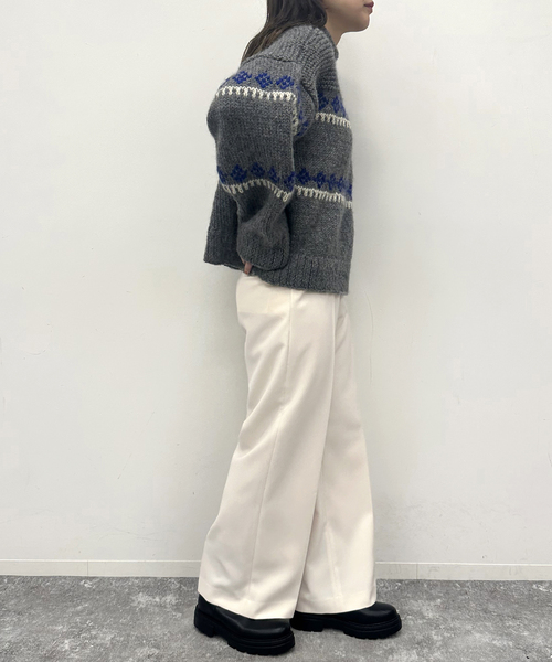 U by SPICK&SPAN(ユーバイスピックアンドスパン)の「ワイドスラックス(スラックス・レディース・アイボリー/ブラック・34/36/38)」の18枚目の写真