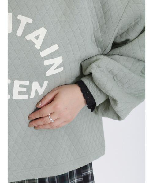 Samansa Mos2（サマンサ モスモス）の「キルティングフロッキーロゴプリントスウェット（Tシャツ/カットソー・レディース・ネイビー/キナリ/ミント・F）」の22枚目の写真