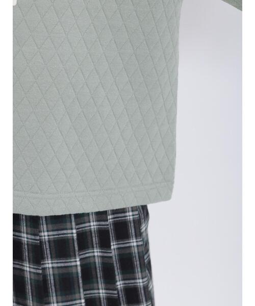 Samansa Mos2（サマンサ モスモス）の「キルティングフロッキーロゴプリントスウェット（Tシャツ/カットソー・レディース・ネイビー/キナリ/ミント・F）」の21枚目の写真