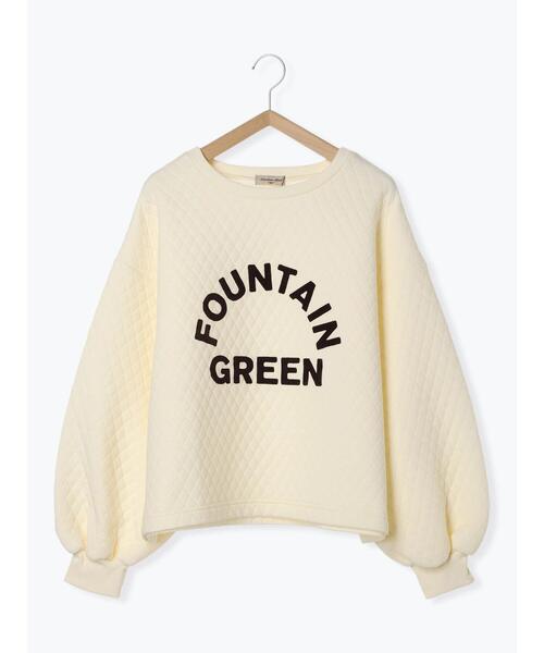 Samansa Mos2（サマンサ モスモス）の「キルティングフロッキーロゴプリントスウェット（Tシャツ/カットソー・レディース・ネイビー/キナリ/ミント・F）」の19枚目の写真