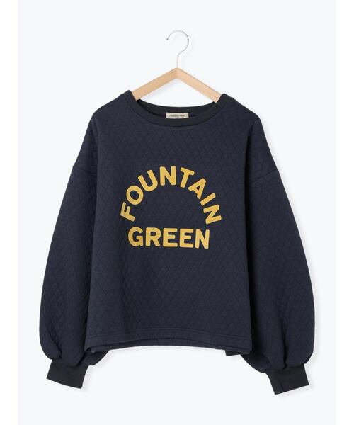 Samansa Mos2（サマンサ モスモス）の「キルティングフロッキーロゴプリントスウェット（Tシャツ/カットソー・レディース・ネイビー/キナリ/ミント・F）」の18枚目の写真